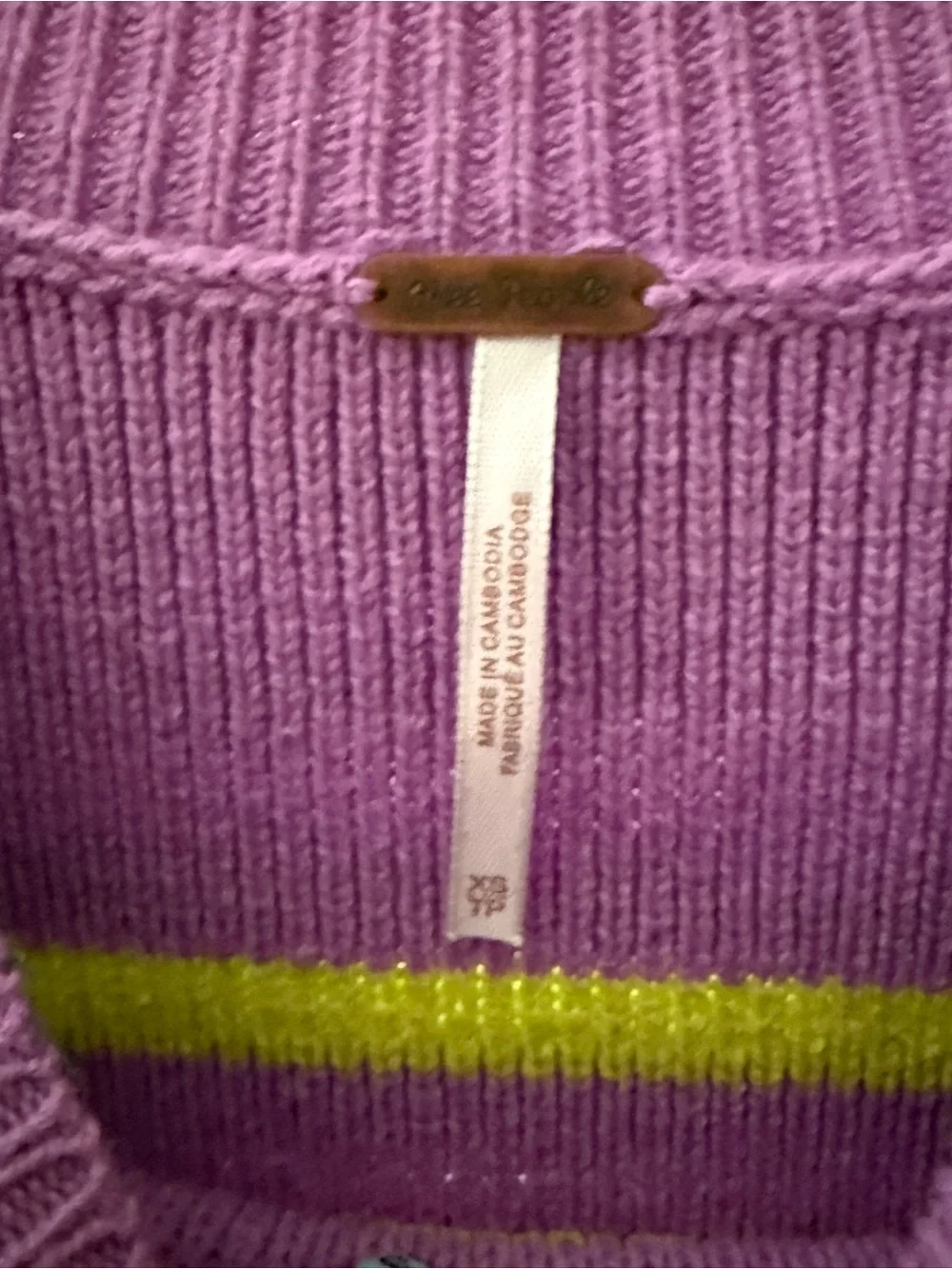 Free People Stripe Easy Street Sweater, nwt, sz Xs colors are fabulous!!💜